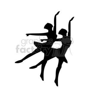 Two ballerinas silhouettes