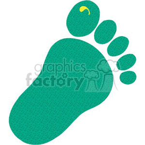 The image depicts a stylized representation of a bare human footprint, showing the heel, arch, and five toes. The footprint is designed with a textured effect, giving it a unique appearance. This image could be used for various purposes, including environmental, tracking, or beach-themed content.