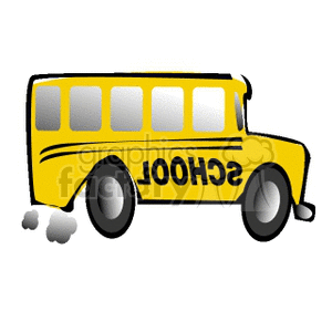 mirrored school bus